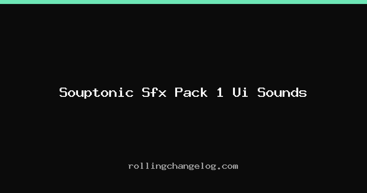 Souptonic Sfx Pack 1 Ui Sounds cover