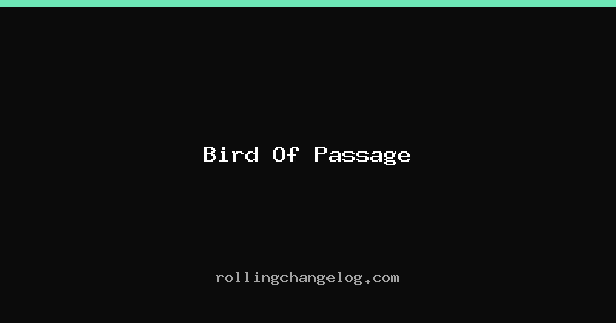 Bird Of Passage cover