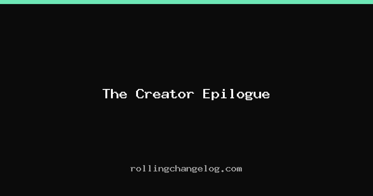 The Creator Epilogue cover