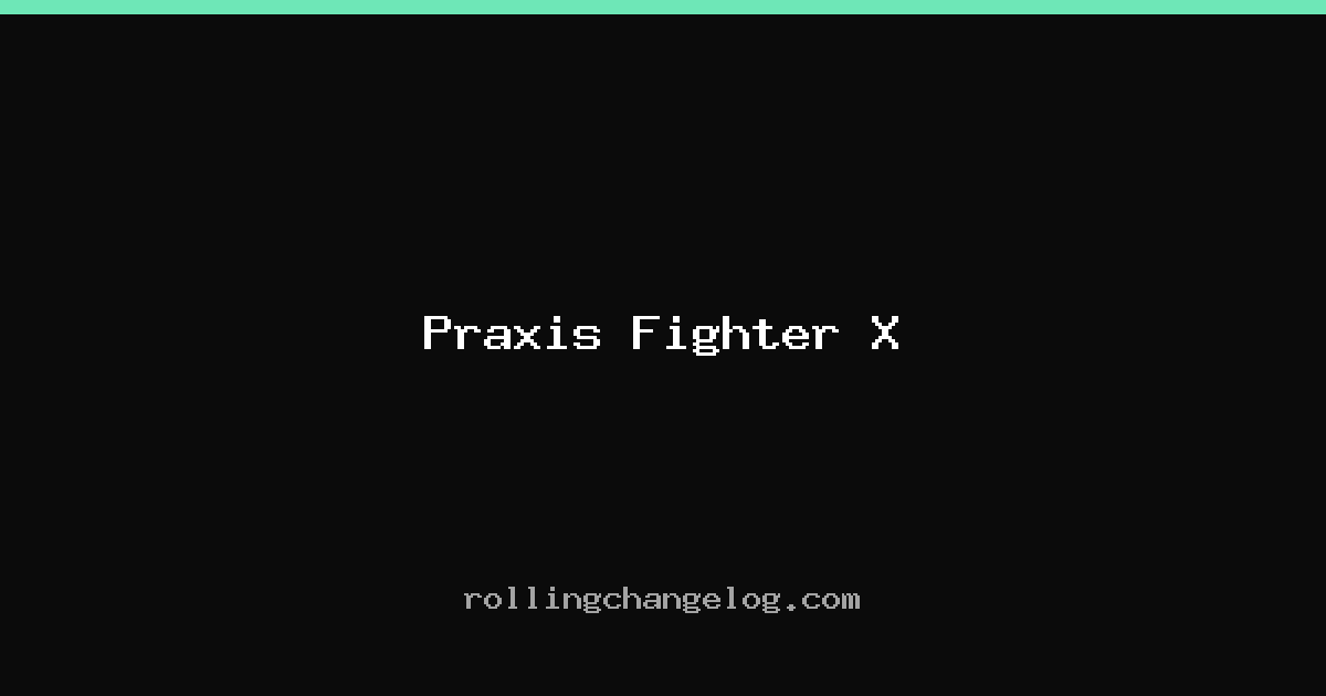 Praxis Fighter X cover