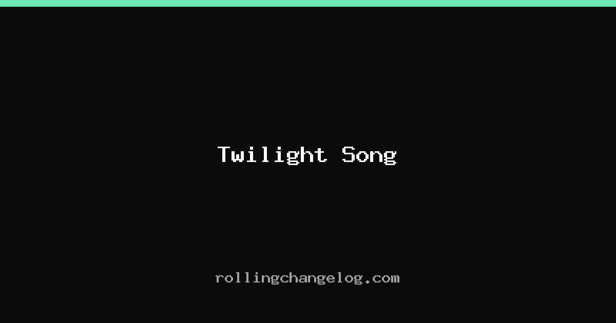 Twilight Song cover