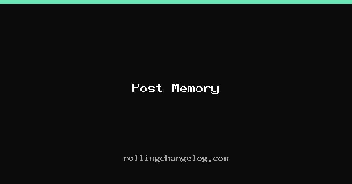 Post Memory cover