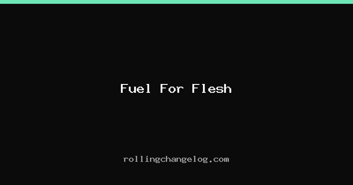 Fuel For Flesh cover