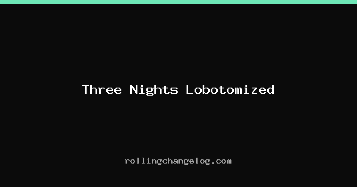Three Nights Lobotomized cover