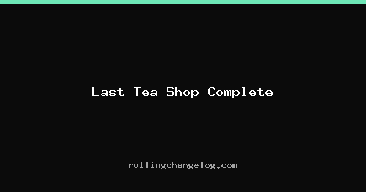 Last Tea Shop Complete cover