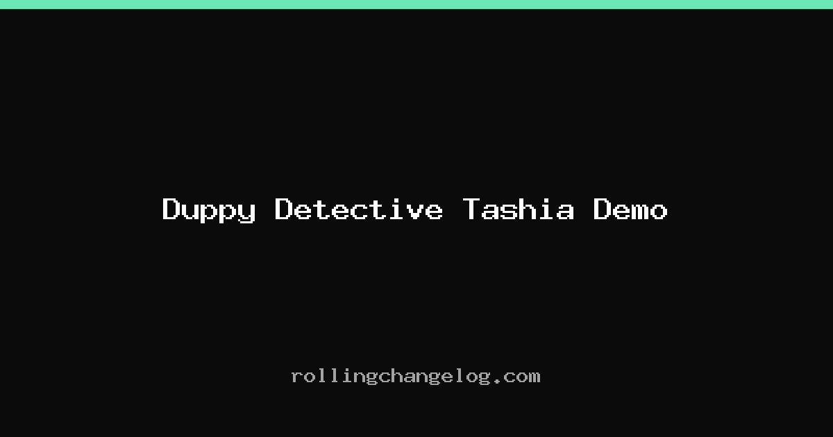 Duppy Detective Tashia Demo cover