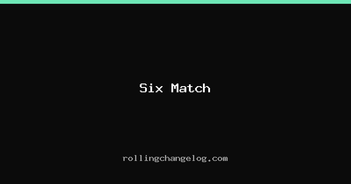 Six Match cover