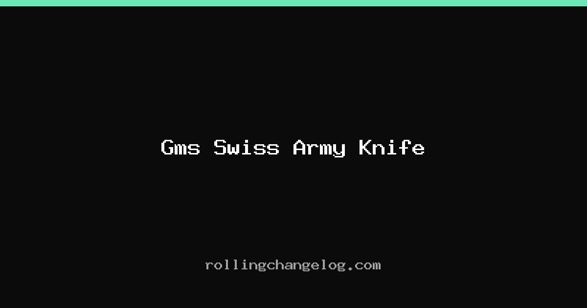 Gms Swiss Army Knife cover