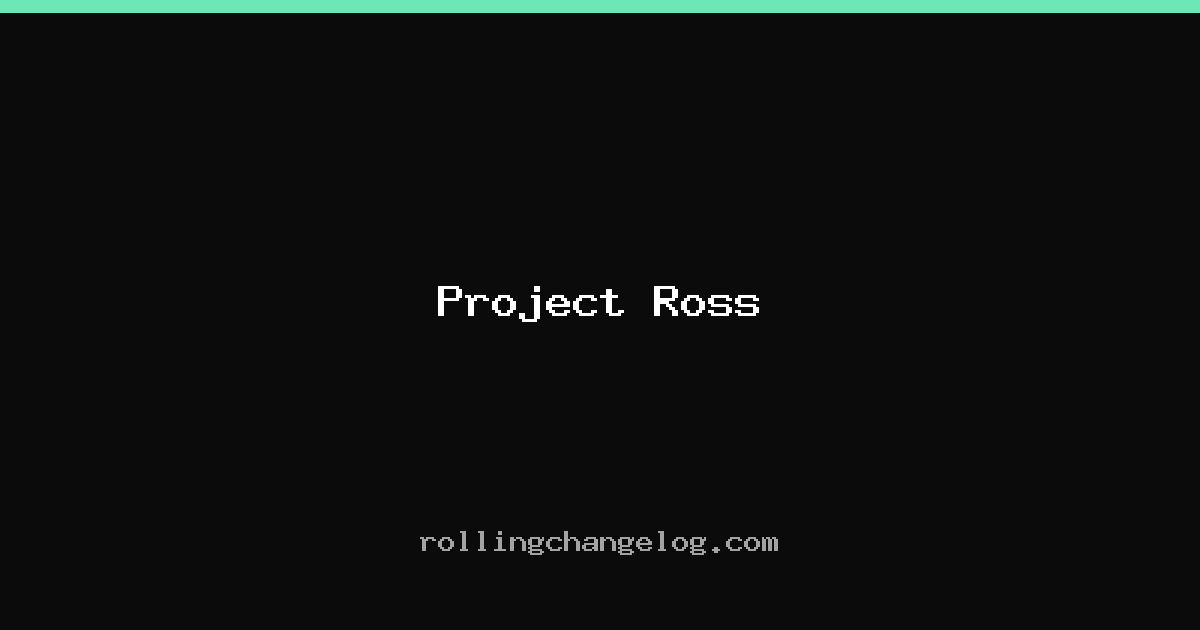 Project Ross cover