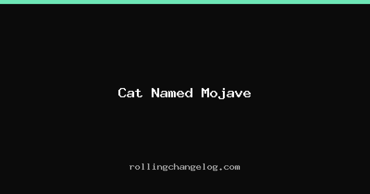 Cat Named Mojave cover