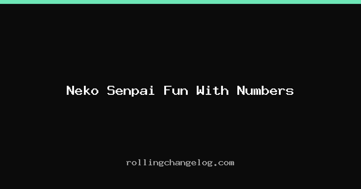 Neko Senpai Fun With Numbers cover