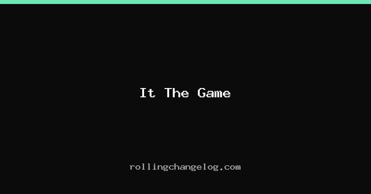 It The Game cover