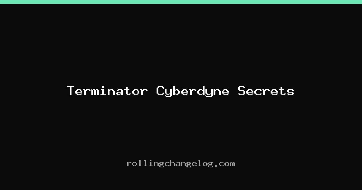Terminator Cyberdyne Secrets cover