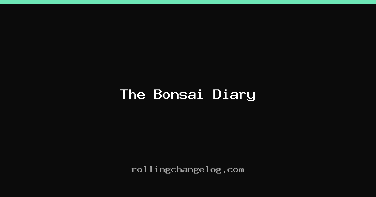 The Bonsai Diary cover