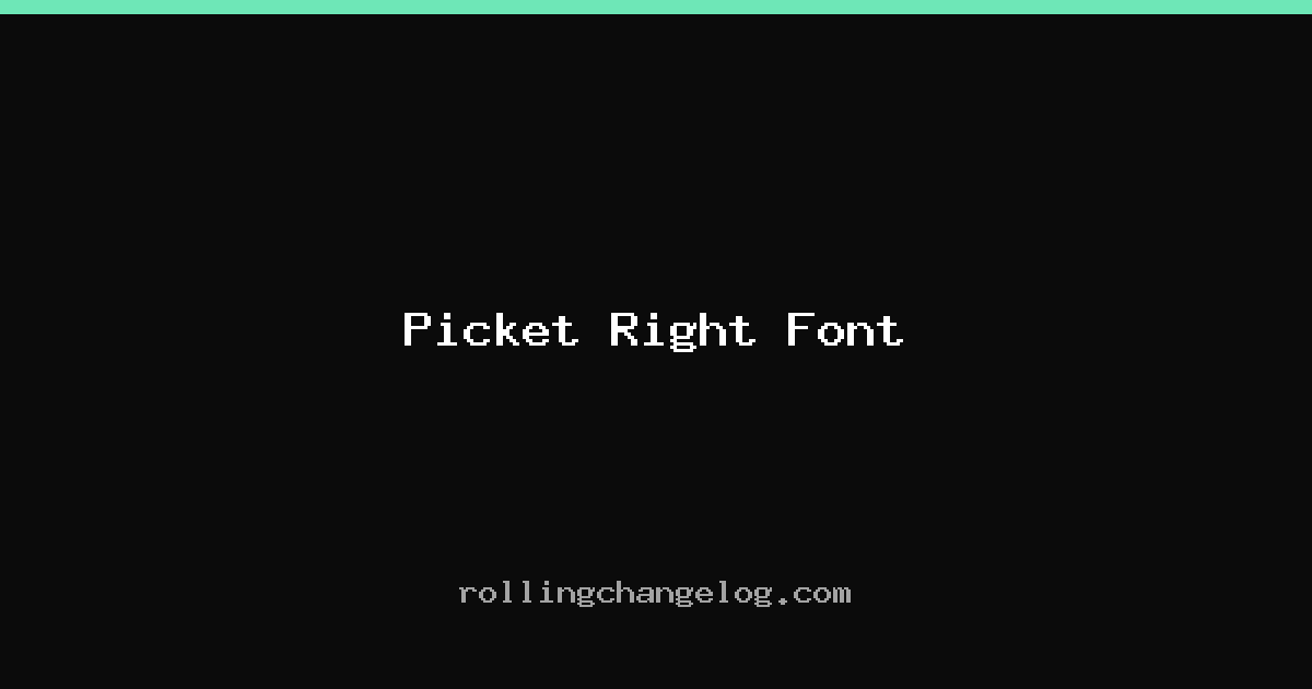 Picket Right Font cover