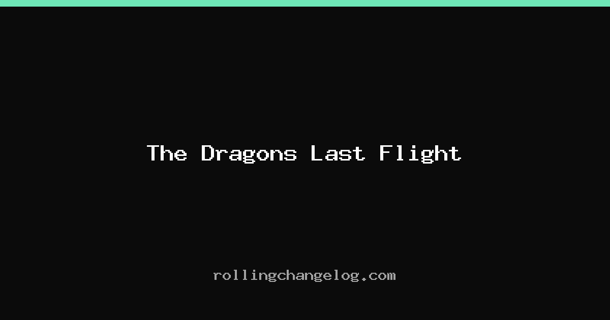 The Dragons Last Flight cover