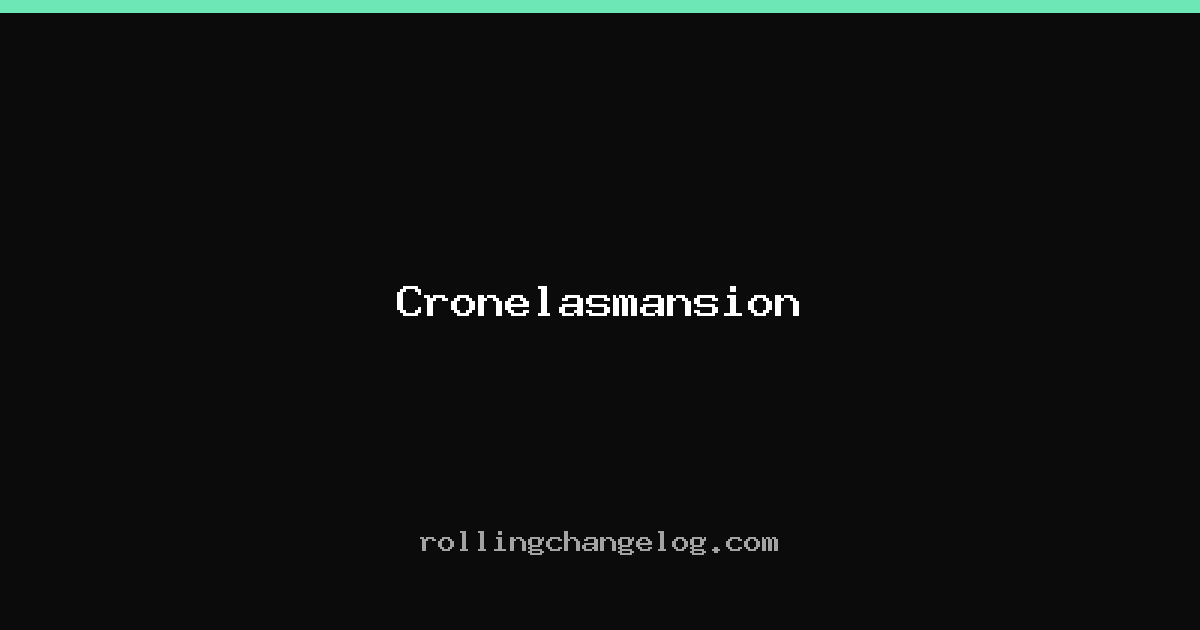 Cronelasmansion cover