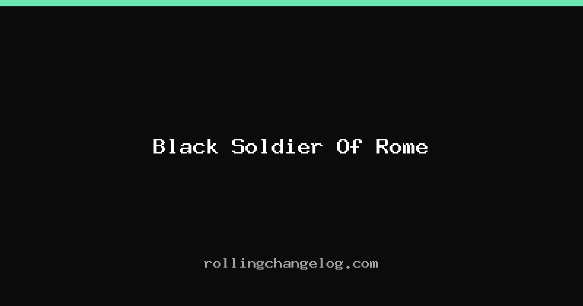Black Soldier Of Rome cover