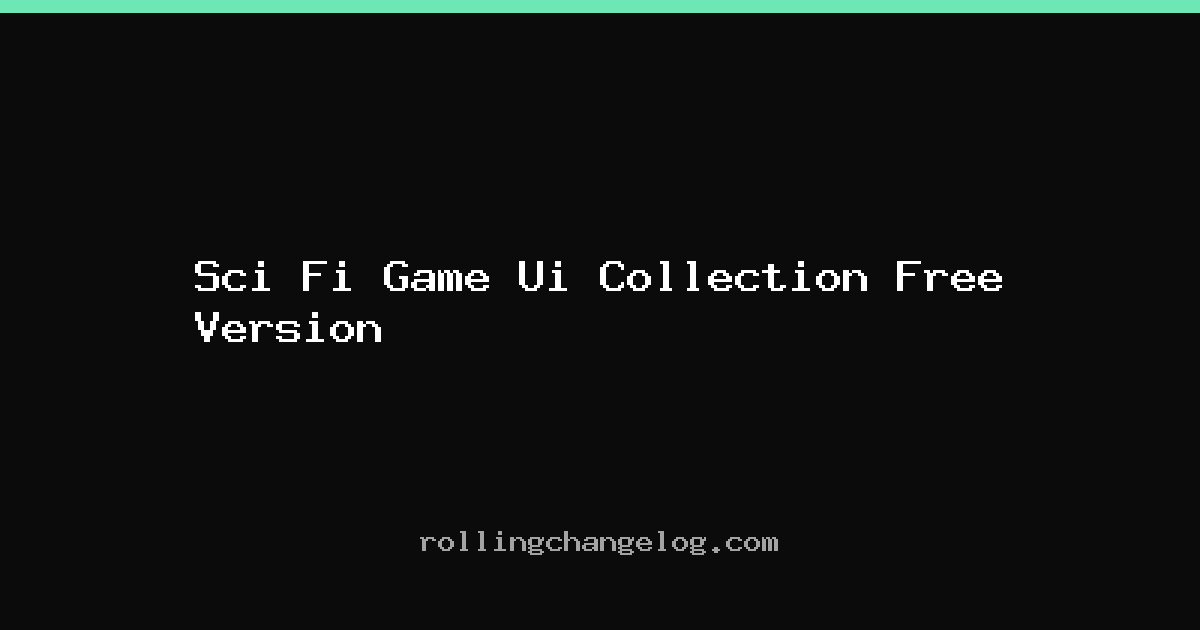 Sci Fi Game Ui Collection Free Version cover