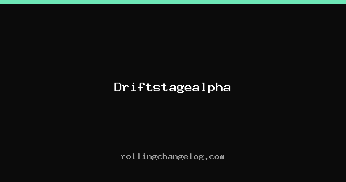 Driftstagealpha cover