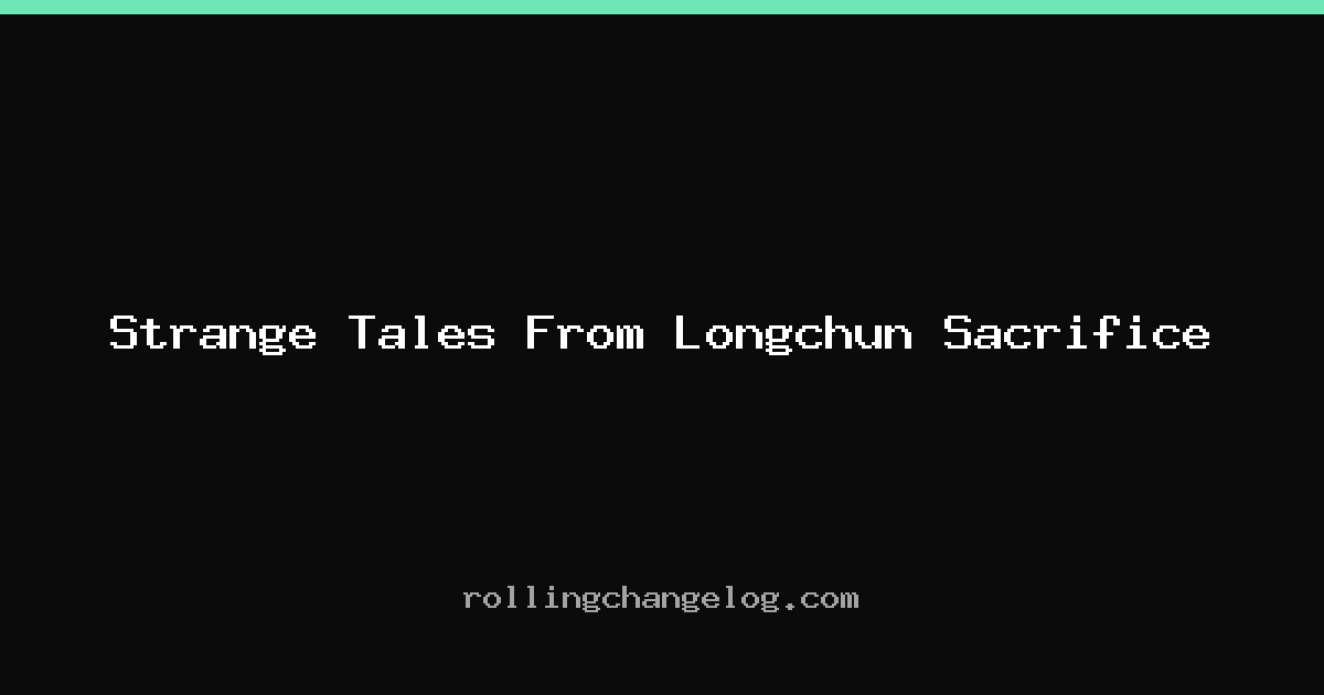 Strange Tales From Longchun Sacrifice cover