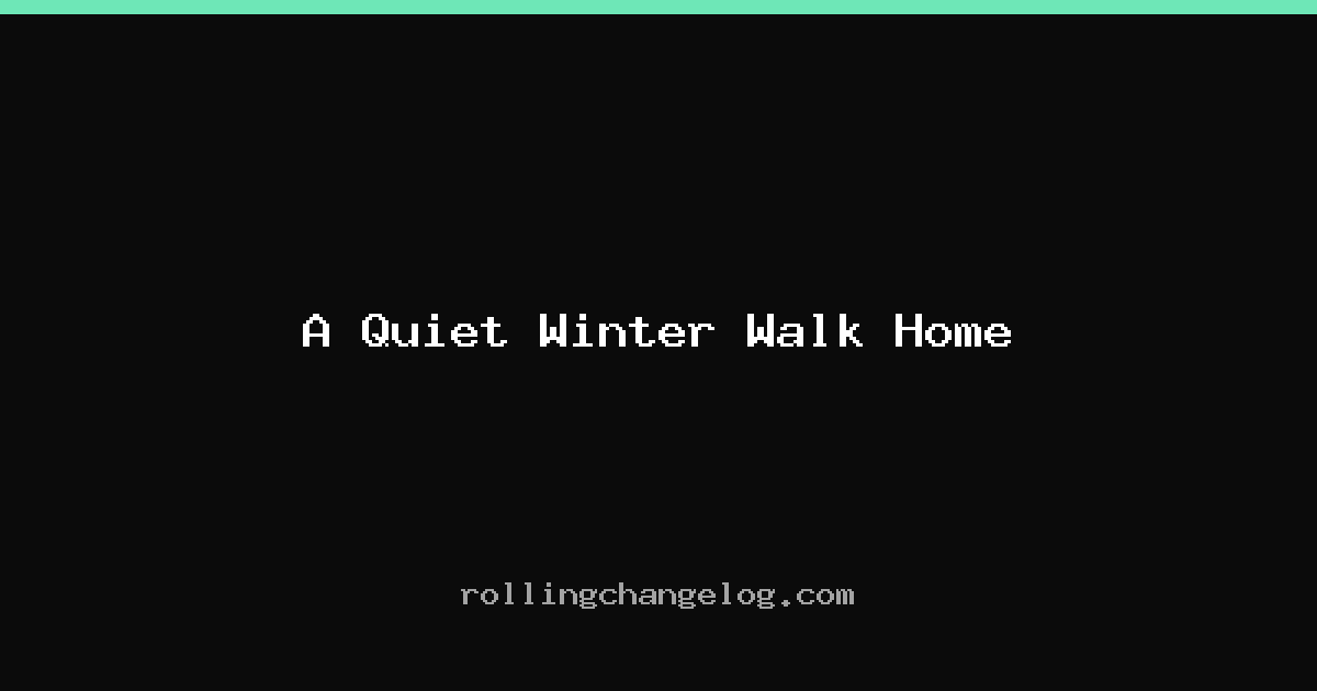 A Quiet Winter Walk Home cover