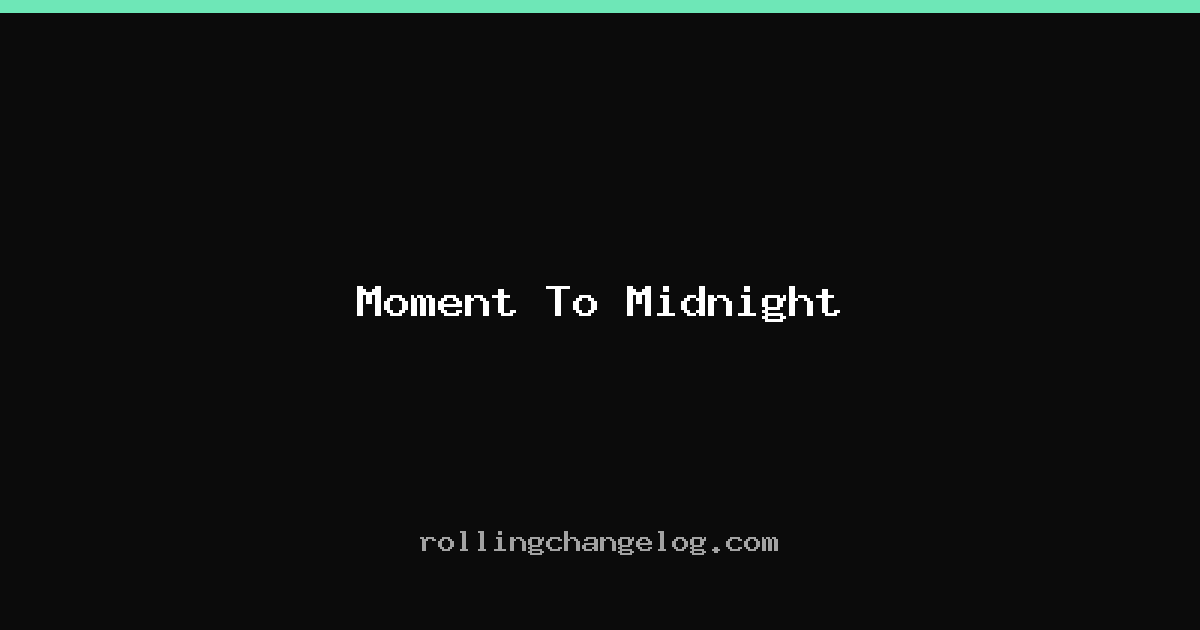 Moment To Midnight cover