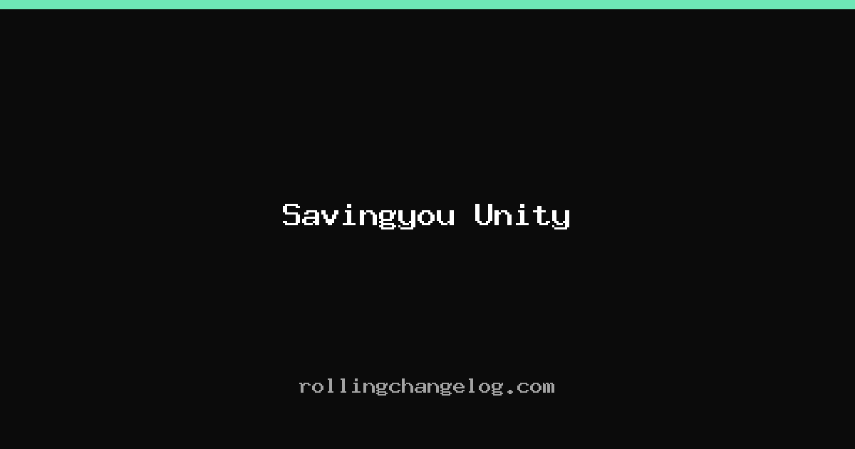 Savingyou Unity cover