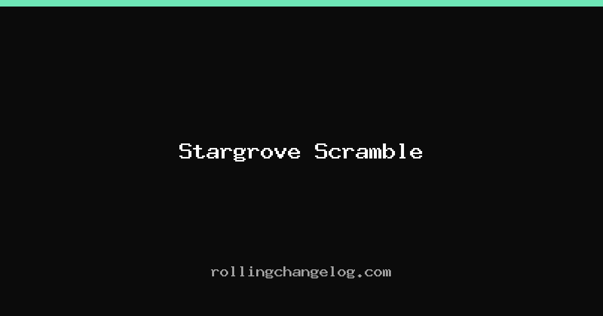 Stargrove Scramble cover