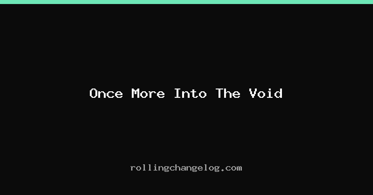Once More Into The Void cover
