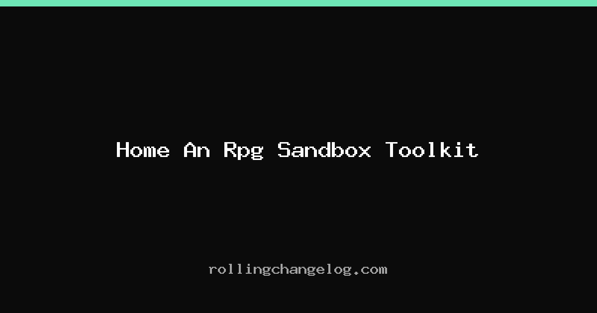 Home An Rpg Sandbox Toolkit cover