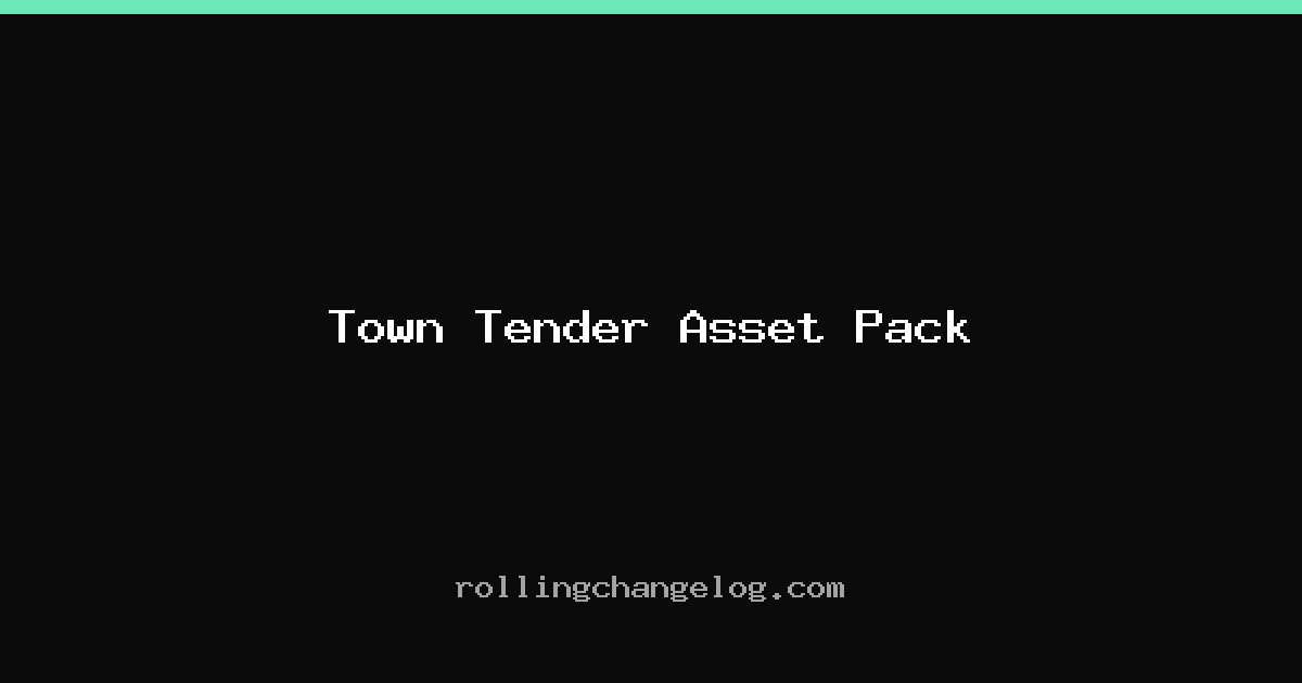 Town Tender Asset Pack cover