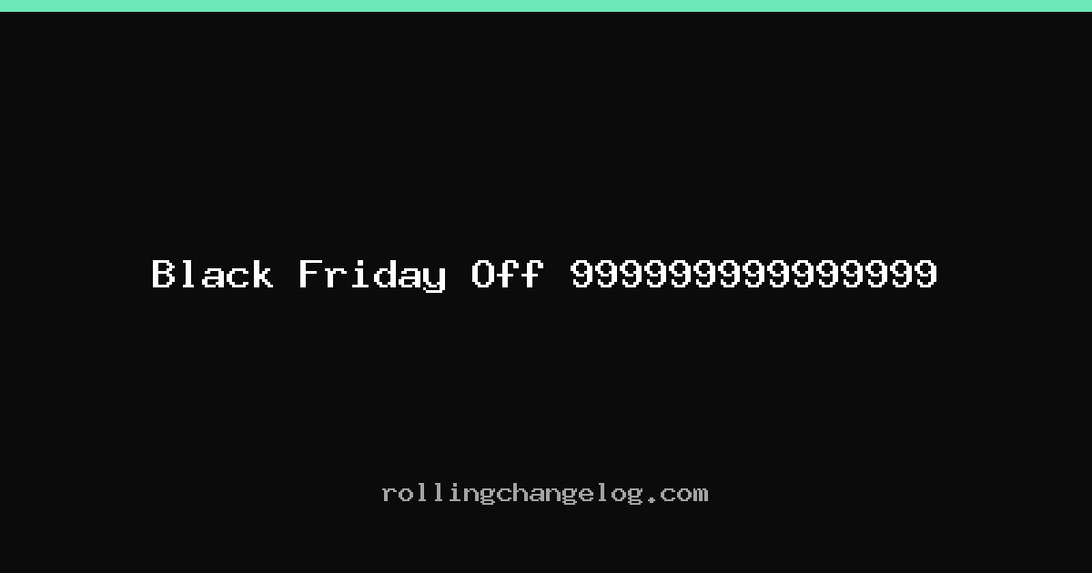 Black Friday Off 999999999999999 cover