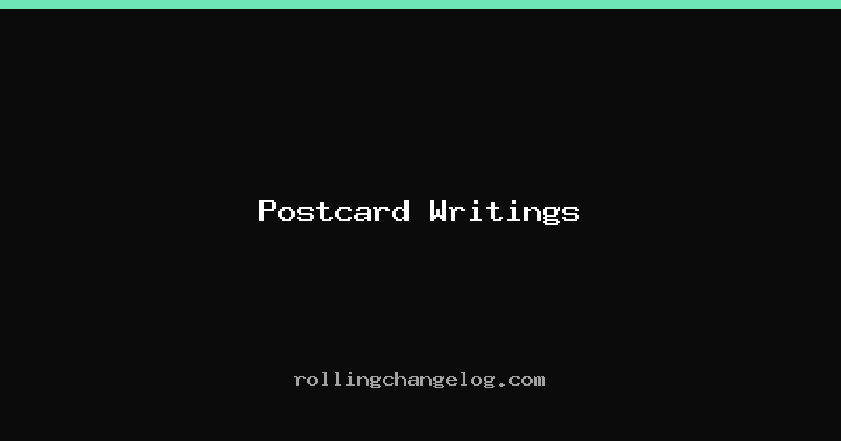 Postcard Writings cover