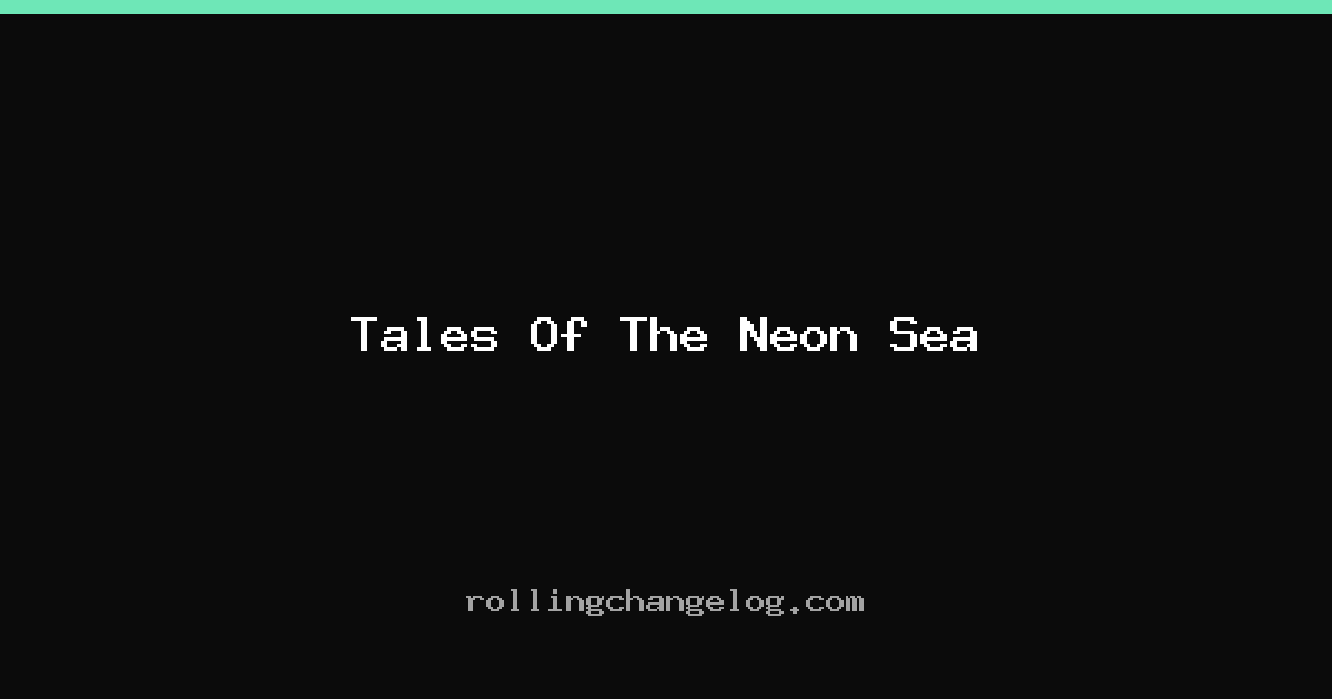 Tales Of The Neon Sea cover