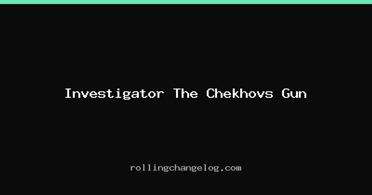 Investigator The Chekhovs Gun cover