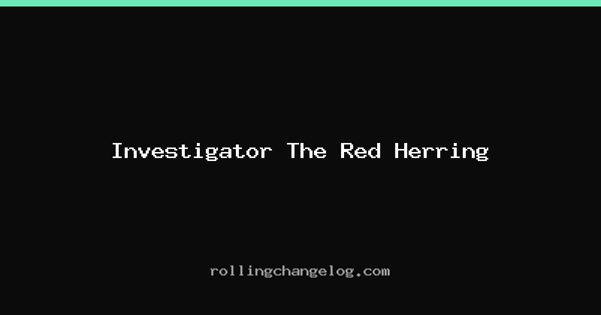 Investigator The Red Herring cover