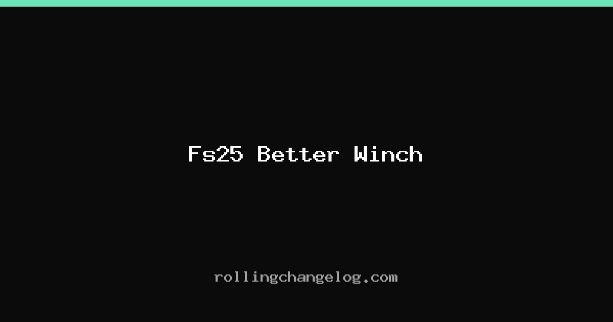 Fs25 Better Winch cover