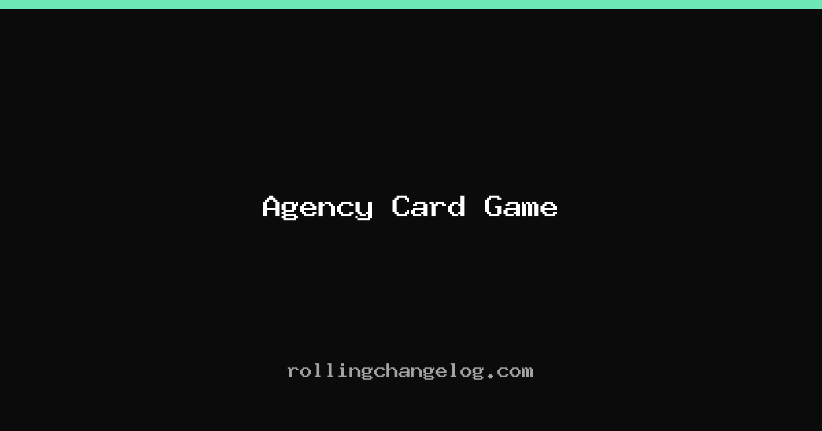 Agency Card Game cover