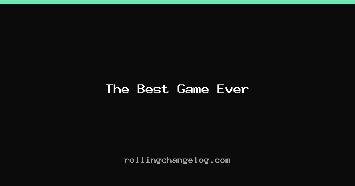 The Best Game Ever cover