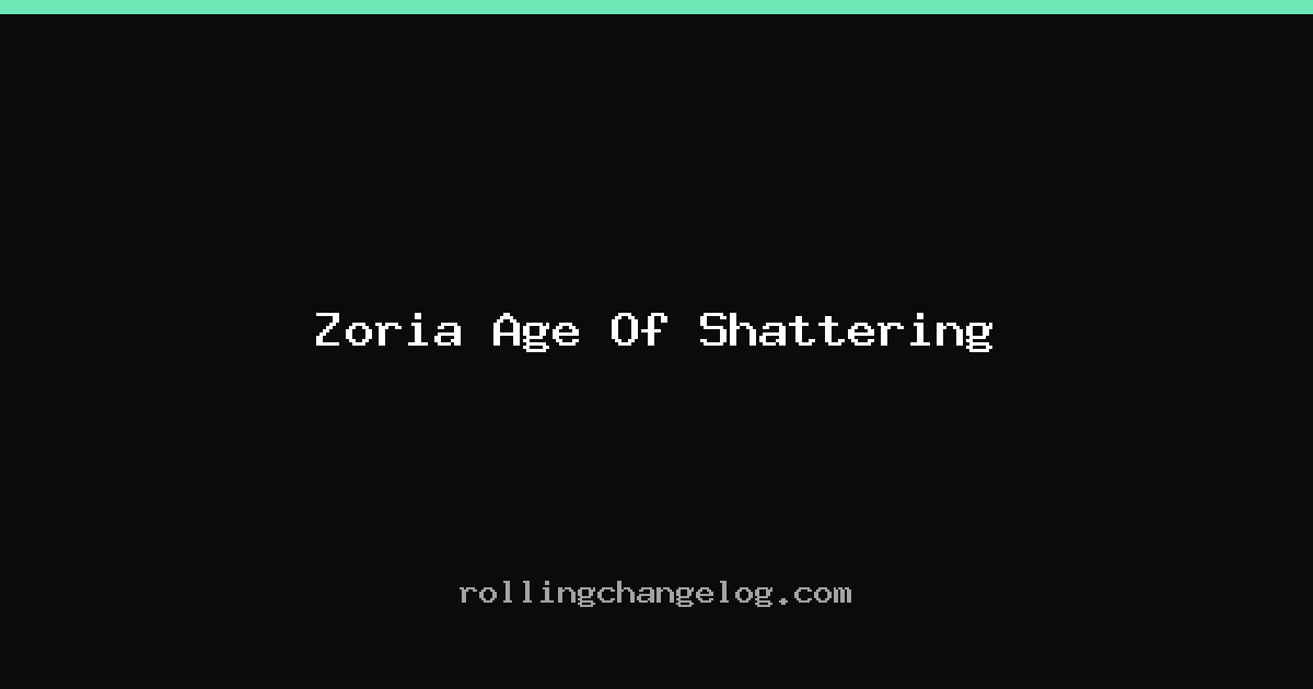 Zoria Age Of Shattering cover