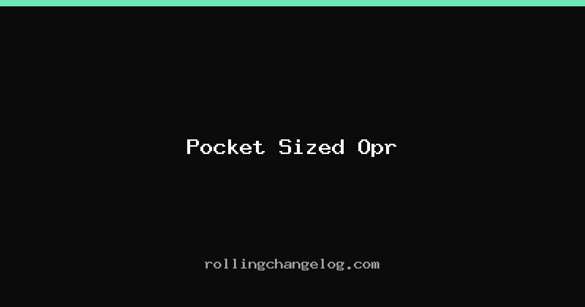 Pocket Sized Opr cover
