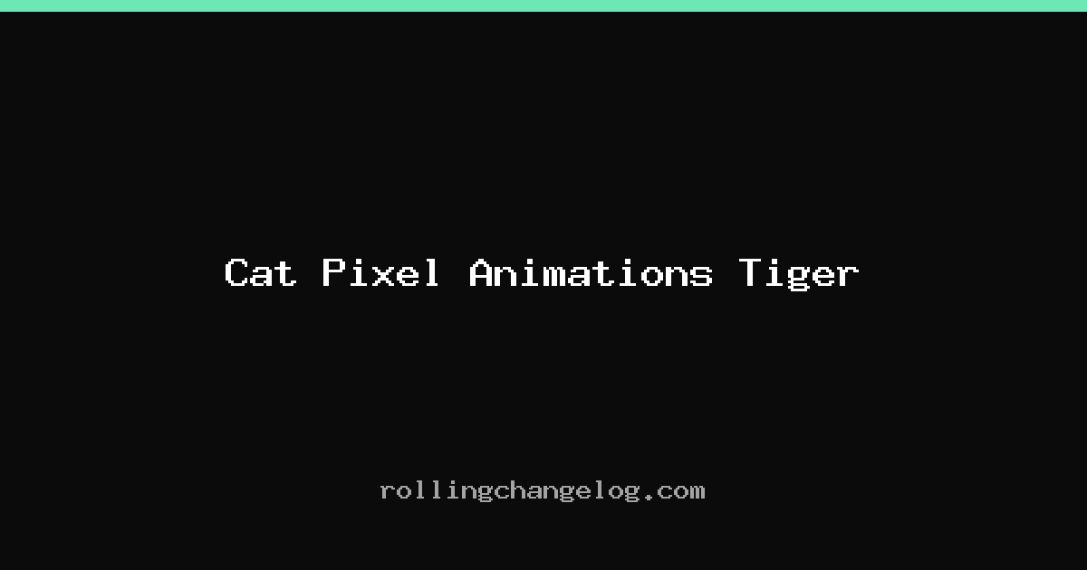 Cat Pixel Animations Tiger cover