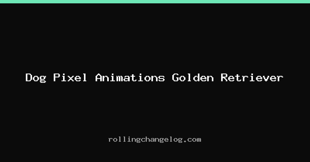 Dog Pixel Animations Golden Retriever cover
