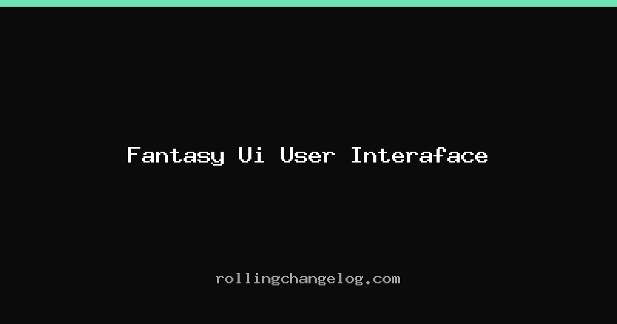 Fantasy Ui User Interaface cover