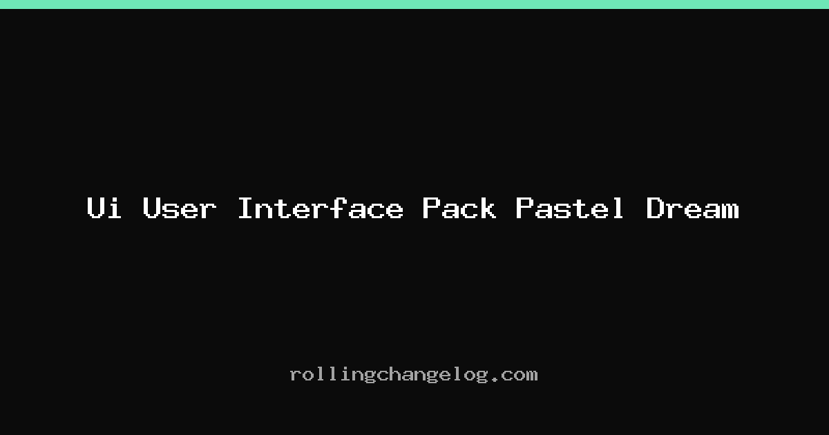 Ui User Interface Pack Pastel Dream cover