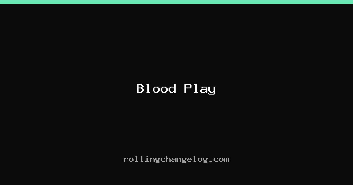 Blood Play cover