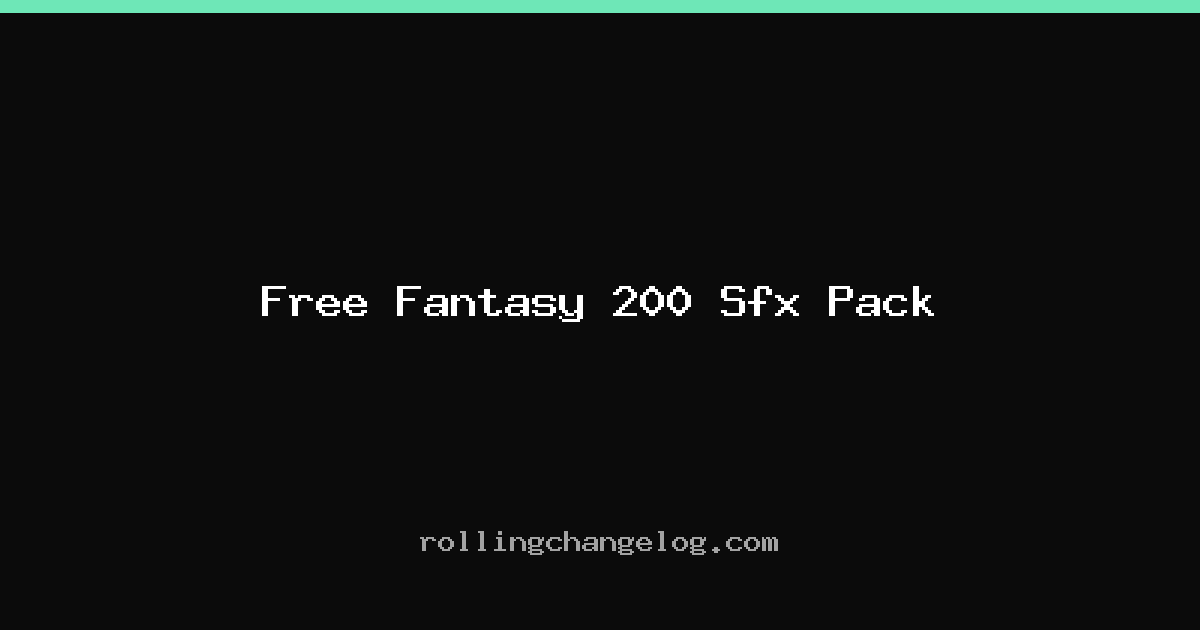 Free Fantasy 200 Sfx Pack cover