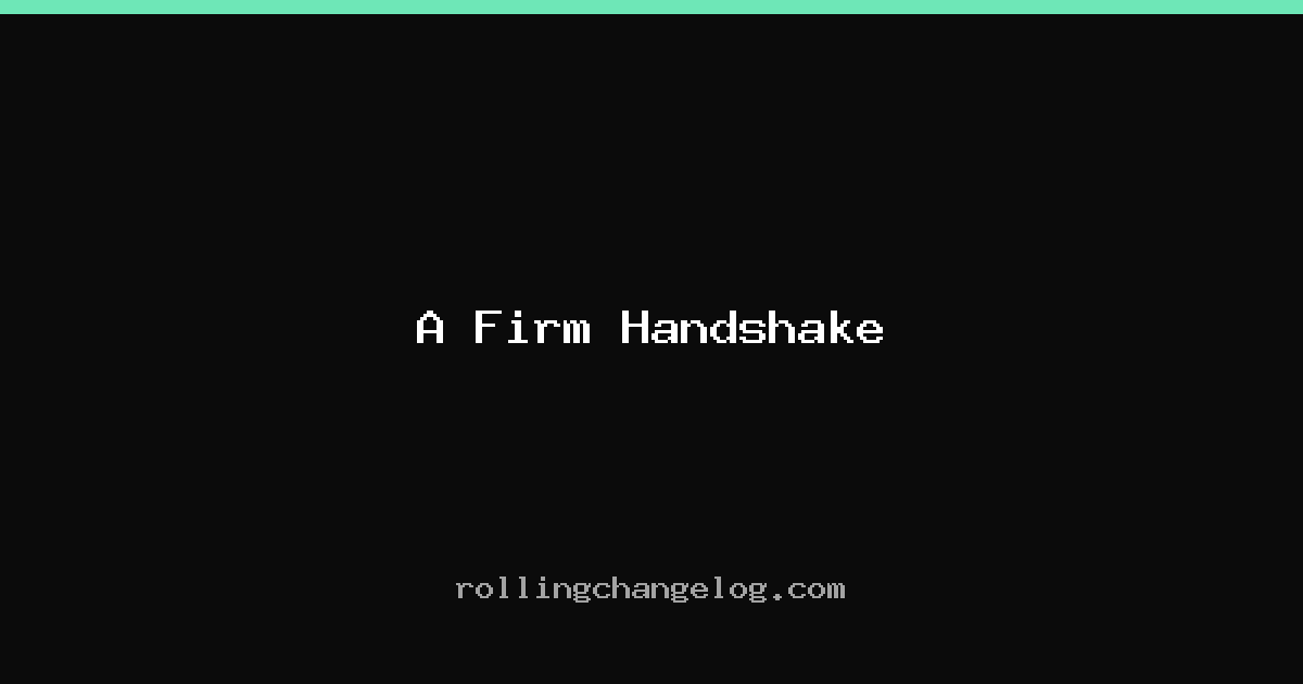 A Firm Handshake cover