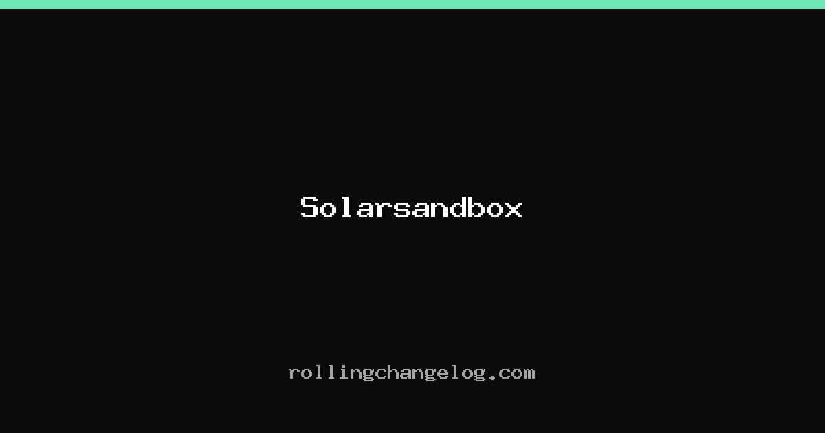 Solarsandbox cover